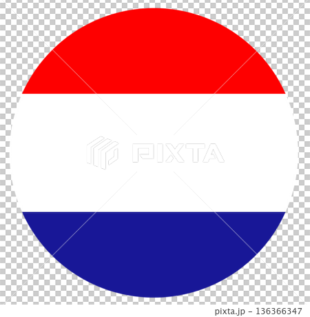 Round civil flag of Croatia isolated in circle shape. 136366347