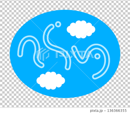空に浮かび上がる飛蚊症のイメージイラスト 空に浮かび上がる飛蚊症のイメージイラスト 136366355