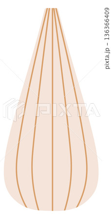Retro vase. Ceramic tall pot color drawing 136366409