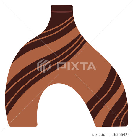 Contemporary vase color icon. Decorative interior pottery 136366425