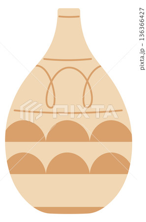 Antique vase icon. Home craft decor pottery 136366427
