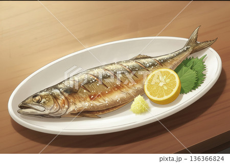 魚の塩焼き 136366824