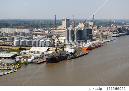 Construction of luxury yachts in shipyard in Savannah, Georgia. Assembly of sea ships Construction of luxury yachts in shipyard in Savannah, Georgia. Assembly of sea ships 136366921