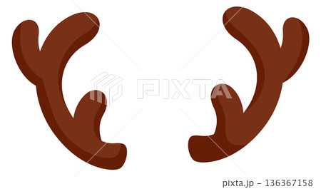 Antlers party accessory. Christmas holiday cartoon symbol 136367158