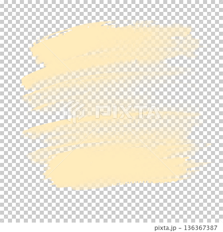 Watercolor light yellow paint splash with soft brush strokes and uneven edges. Illustration for backgrounds, overlays, lettering, posters, packaging or modern stationery elements. 136367387