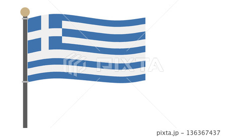 国旗　ギリシャ 136367437
