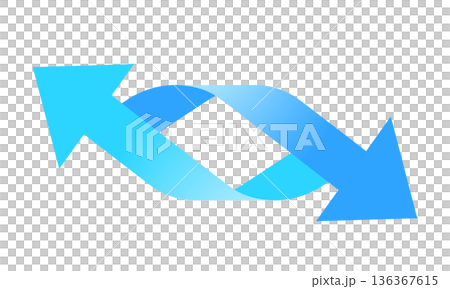 入れ替わる2つの矢印のマーク 136367615