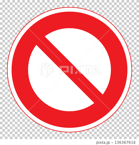 Regulatory sign: No vehicle entry 136367618