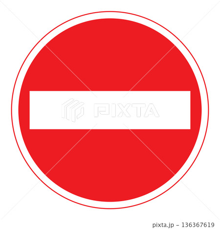 規制標識　車両進入禁止 136367619