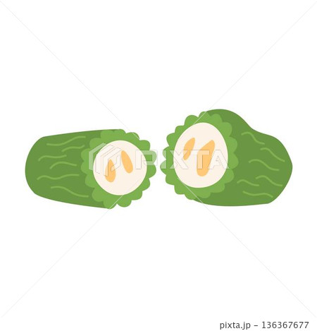 bitter gourd, Fresh Bitter Gourd Slices 136367677