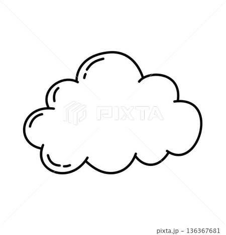Cartoon White Cloud Illustration Cartoon White Cloud Illustration 136367681