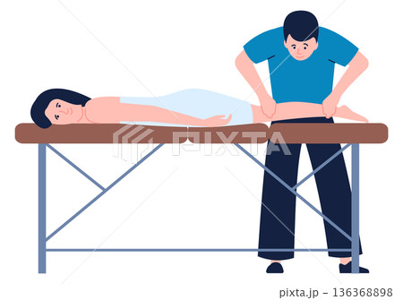 Spa procedure. Pain treatment and muscle relaxation massage Spa procedure. Pain treatment and muscle relaxation massage 136368898