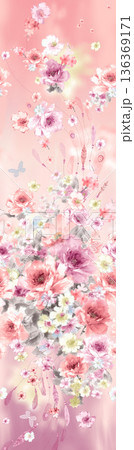 Elegant Floral Paisley Damask Geometric Stripe Ornate Pastel Wallpaper Patterns 136369171