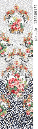 Elegant Floral Paisley Damask Geometric Stripe Ornate Pastel Wallpaper Patterns 136369172