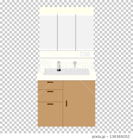 Illustration material of a simple washbasin Illustration material of a simple washbasin 136369202