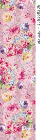 Elegant Floral Paisley Damask Geometric Stripe Ornate Pastel Wallpaper Patterns 136369206