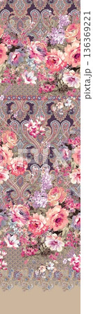 Elegant Floral Paisley Damask Geometric Stripe Ornate Pastel Wallpaper Patterns 136369221