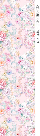 Elegant Floral Paisley Damask Geometric Stripe Ornate Pastel Wallpaper Patterns 136369238