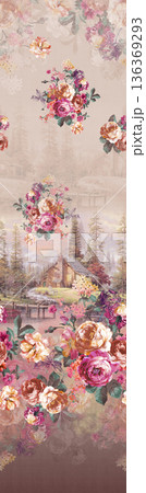 Elegant Floral Paisley Damask Geometric Stripe Ornate Pastel Wallpaper Patterns 136369293