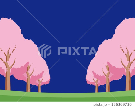 桜の春の背景イラスト 桜の春の背景イラスト 136369730