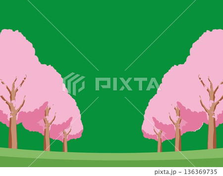 桜の春の背景イラスト 136369735