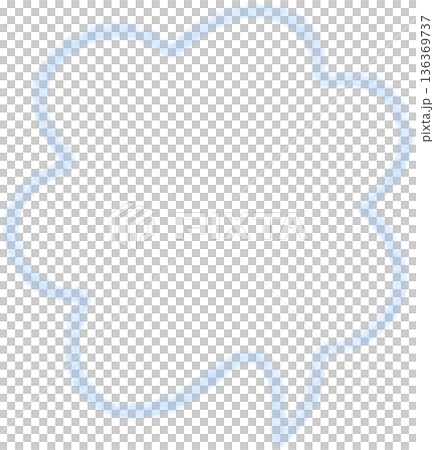 水色の雲のような吹き出しアイコン 136369737