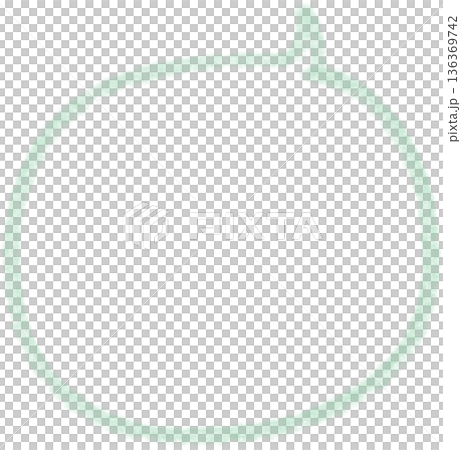Green cloud-like speech bubble icon (round type) 136369742