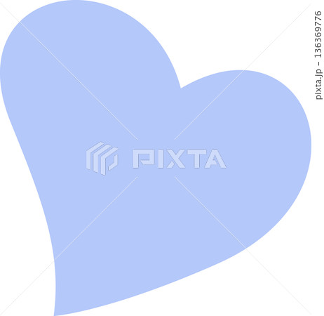 ブルーグレーのハート 136369776