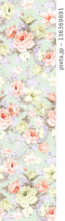 Elegant Floral Paisley Damask Geometric Stripe Ornate Pastel Wallpaper Patterns 136369891