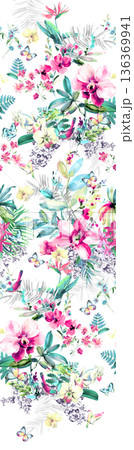 Elegant Floral Paisley Damask Geometric Stripe Ornate Pastel Wallpaper Patterns 136369941