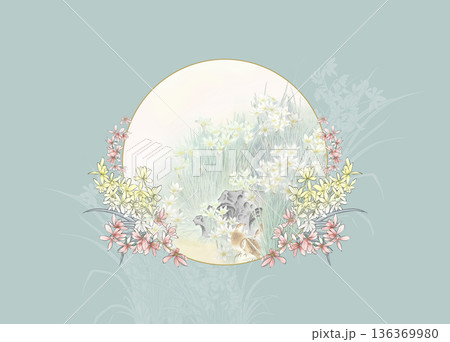 Elegant Floral Paisley Damask Geometric Stripe Ornate Pastel Wallpaper Patterns 136369980