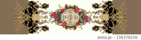 Elegant Floral Paisley Damask Geometric Stripe Ornate Pastel Wallpaper Patterns 136370256