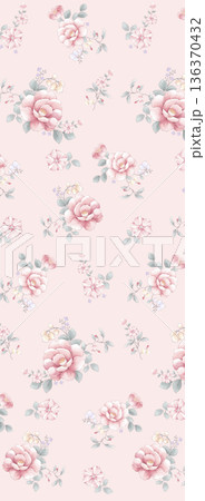 Elegant Floral Paisley Damask Geometric Stripe Ornate Pastel Wallpaper Patterns 136370432