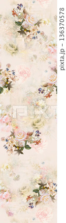 Elegant Floral Paisley Damask Geometric Stripe Ornate Pastel Wallpaper Patterns 136370578