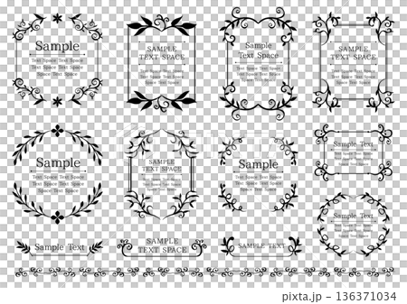 一組12個精美的植物相框 136371034