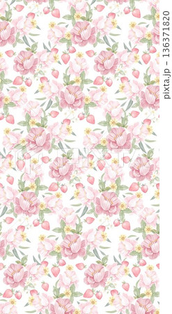 Delicate Pastel Floral Bear Bunny Panda Fruit Bird Kawaii Phone Wallpapers 136371820