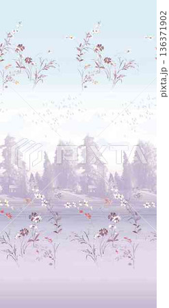 Delicate Pastel Floral Bear Bunny Panda Fruit Bird Kawaii Phone Wallpapers 136371902