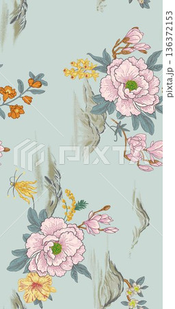 Delicate Pastel Floral Bear Bunny Panda Fruit Bird Kawaii Phone Wallpapers 136372153