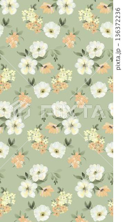 Delicate Pastel Floral Bear Bunny Panda Fruit Bird Kawaii Phone Wallpapers 136372236