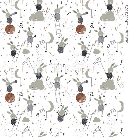 Delicate Pastel Floral Bear Bunny Panda Fruit Bird Kawaii Phone Wallpapers 136372675