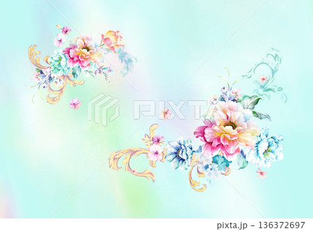 Delicate Pastel Floral Bear Bunny Panda Fruit Bird Kawaii Phone Wallpapers 136372697