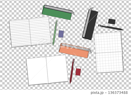 シンプルな勉強セット シンプルな勉強セット 136373488
