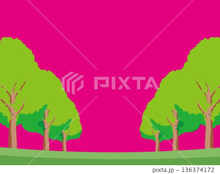 木、自然、秋、風景、背景、イラスト、樹木、植物、黄色、森、樹、ツリー、葉 木、自然、秋、風景、背景、イラスト、樹木、植物、黄色、森、樹、ツリー、葉 136374172