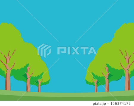 木、自然、秋、風景、背景、イラスト、樹木、植物、黄色、森、樹、ツリー、葉 木、自然、秋、風景、背景、イラスト、樹木、植物、黄色、森、樹、ツリー、葉 136374175