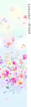 Beautiful Pastel Floral Polka Dot Watercolor Geometric Ornate Phone Wallpapers 136374473