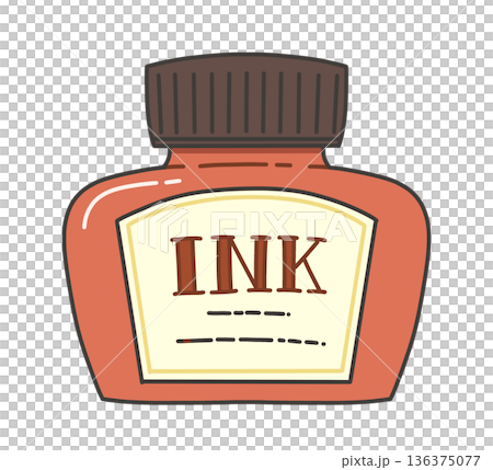 紅色墨水插圖 136375077