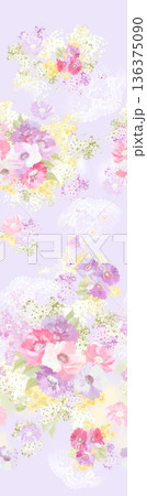 Dreamy Pastel Watercolor Floral Blossom Garden Landscape Elegant Phone Wallpapers 136375090