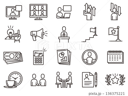 ビジネス・ヒューマンアイコン01 Business Human Icons ビジネス・ヒューマンアイコン01 Business Human Icons 136375221