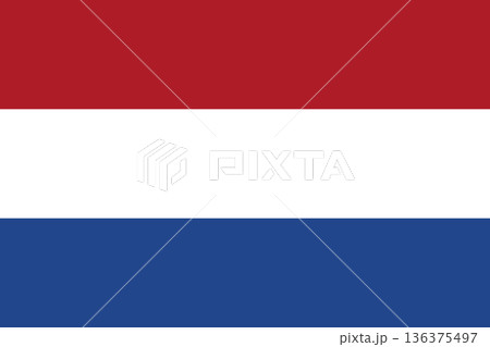 オランダの国旗 ベクター素材 高画質 136375497