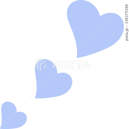 ブルーグレーのハート 136375589